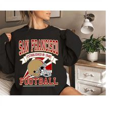 San Francisco Football Sweatshirt, San Francisco Crewneck Sweatshirt,San Francisco Football Fans Gift,Football Shirt for