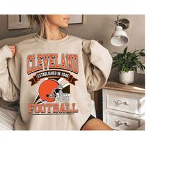 Cleveland Football Sweatshirt, Cleveland Football T- shirt, Vintage Style Cleveland Football Sweatshirt, Sunday Football