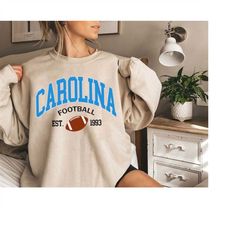 Carolina Sweatshirt, Carolina Football Sweatshirt, Vintage Carolina Football Team Shirt, Carolina T-Shirt, NFL Tee, Caro