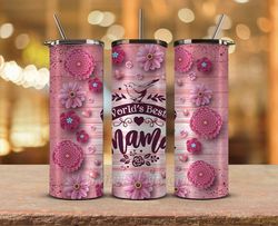 Mother's Day Tumbler Wrap, Mom Tumbler Png 39