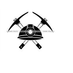 Mining Logo 6 SVG, Mining Svg, Pickaxe Svg, Mining Clipart, Mining Files for Cricut, Mining Cut Files For Silhouette,  P