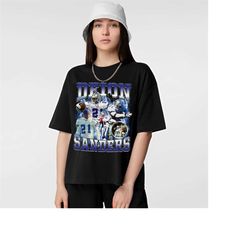 Vintage 90s Graphic Style Deion Sanders T-Shirt, Deion Sanders shirt, Vintage Oversized Sport Tee, Retro American Footba