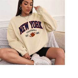 New York Shirt, Retro New York Football Sweatshirt, Vintage NFL New York Football T-Shirt, New York Hoodie, New York Fan