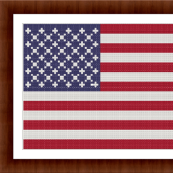 USA flag cross stitch Pattern, United States of America cross stitch pattern, Country flag cross stitch chart