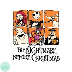 Nightmare Before Christmas Characters SVG Cutting Digital File