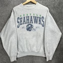 Vintage Seattle Seahawks Football Sweatshirt Retro NFL Seattle Seahawks Shirt