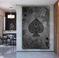 Poker, Canvas Painting, Gambling Game Canvas Painting, Poker Cards Canvas Painting
