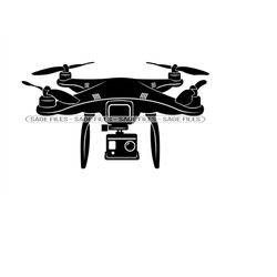 Drone SVG, UAV Svg, Drone Clipart, Drone Files for Cricut, Drone Cut Files For Silhouette, Png, Dxf