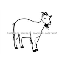 Goat 4 SVG, Goat Svg, Farm Animals Svg, Goat Clipart, Goat Files for Cricut, Goat Cut Files For Silhouette, Goat Png, Go
