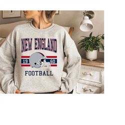 New England Football Sweatshirt, New England TShirt, The Pats Shirt, Vintage New England Crewneck, Patriots Sweatshirt,