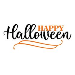 Happy Halloween SVG, Halloween Text SVG, Digital Download, Cut File, Sublimation, Clip Art (individual svg/dxf/png files