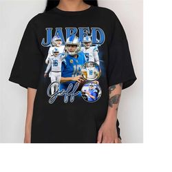 Vintage 90s Graphic Style Jared Goff T-Shirt, Jared Goff shirt, Vintage Oversized Sport Tee, Retro American Football Boo