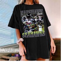 Marshawn Lynch 90s Vintage Bootleg Style Football T-Shirt - Marshawn Lynch Vintage Oversized Sport Tee For Man And Women
