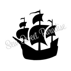 Pirate Ship SVG, Pirate SVG, Digital Download, Cut File, Sublimation, Clip Art (includes svg/dxf/png file formats)