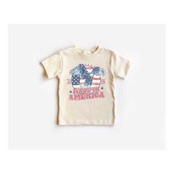 Made In America Toddler T-shirt , 4th of July Kids Tee, Retro Natural Infant, Memorial Day T-Shirt, Patriotic Toddler Te