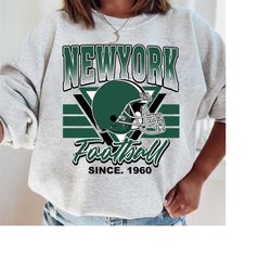 New York Football Crewneck,  Sweatshirt, Vintage New York Football Shirt, New York Fan Gift, New York T-Shirt