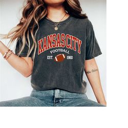 Comfort Colors Kansas City Football Shirt, Kansas City Football Sweatshirt, Vintage Style Kansas City Football shirt, Su