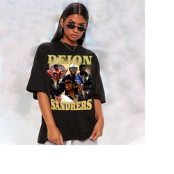 Vintage 90s Graphic Style Deion Sanders T-Shirt, Deion Sanders shirt, Vintage Oversized Sport Tee, Retro American Footba
