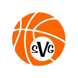 Basketball SVG, Basketball Monogram Frame SVG, Digital Download, Cut File, Sublimation, Clip Art (includes svg/png/dxf f