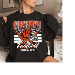 Cincinnati Football Sweatshirt | Vintage Style Cincinnati Football Sweatshirt | Cincinnati Sweatshirt | Sunday Football