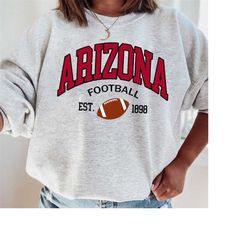 Arizona  Football Crewneck Sweatshirt / T-Shirt, Vintage Style Arizona Sweatshirt, Cardinal Shirt