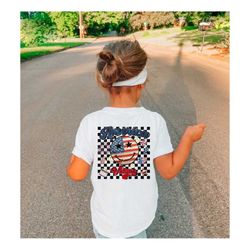 America Vibes Toddler T-shirt, 4th of July Kids Tee, USA Freedom Shirt, Retro USA Kids Tee, American Toddler Shirt, Patr