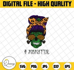Mom of Monsters Skull Sublimation PNG Designs, Halloween design, Momster Png, Mother Skull Halloween transfers design
