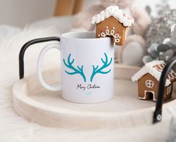 christmas mug,  santas hat coffee mug, santa claus