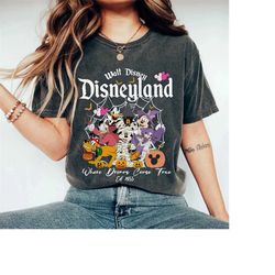 Comfort Colors Vintage Disneyland Halloween Trick Or Treat Shirt, Disney Mickey & Friends Halloween Shirt, Retro Disneyl