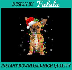 Santa Chihuahua Christmas Tree Light Pajama X-mas PNG, Chihuahua Christmas Png, Christmas Png, Chihuahua Lover Png, Dog