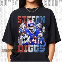 Vintage Stefon Diggs Shirt, Football Shirt, Classic 90s Graphic Tee, Unisex, Vintage Bootleg, Gift, Retro