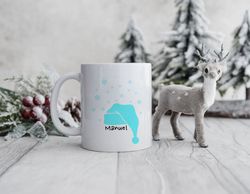 personalized kids christmas mug, hot chocolate mug, christmas eve box filler