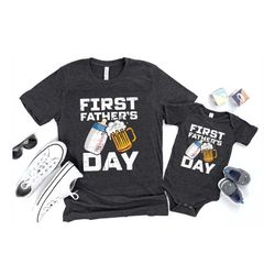 First Fathers Day Matchings Shirts, Father's Day Daddy And Baby Outfit, Father's Day Gift, Daddy and Me Shirt