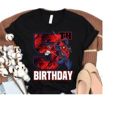 Marvel Spider-Man Web Swing 5th Birthday  , Disneyland Birthday Party Shirts, Family Matching Birthday Shirts,Birthday B