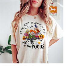 Comfort Colors Disney Halloween Hocus Pocus Shirt, It's Just A Bunch Of Hocus Pocus, Mickey And Friends, Disney Sanderso
