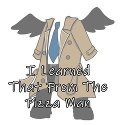 I Learned That From the Pizza Man Png, Supernatural, Castiel Stencil, Sam and Dean Stencil, Cricut Silhouette Svg