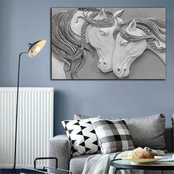 horses, design wall art canvas, canvas print, wall hanging decor, african home decor wall art,living room wall decor pai