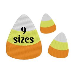Candy Corn Embroidery Design, MACHINE EMBROIDERY, Halloween Embroidery Design, Digital Download, Filled Stitch, 9 Sizes