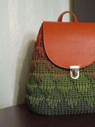 Handmade backpack is the only instance of a unique female stylish 15-20 liters