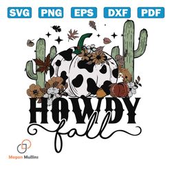 Howdy Fall Western Cowboy Pumpkin SVG Digital Cricut File