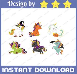Cute Unicorn Halloween PNG, Halloween Png Bundle, Funny Halloween, Halloween Clipart, clipart instant download PNG file