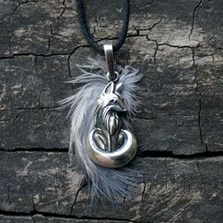 Silver fox necklace, Animal lover gift, Sterling silver jewelry, Made to Order