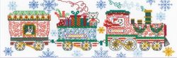 Cross Stitch Kit - New Year's Train - Christmas - Embroidery Kit - Needlework Kit - DIY Kit