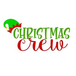 Christmas Crew SVG, Christmas Shirt SVG, Elf Hat SVG, Digital Download, Cut File, Sublimation, Clip Art (individual svg/