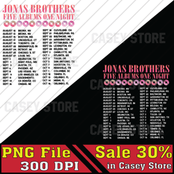 Jonas Brother One Night Tour Png, Boy Band Tour File Png, Retro 90s Band Png, Music Merch Concert 2023 Png, Music Band
