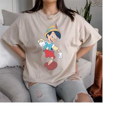 Disney Pinocchio Vintage Portrait T-Shirt, Magic Kingdom Family Matching, Disneyland Shirt Unisex Adult T-shirt Kid Shir