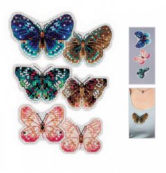 Cross Stitch Kit - Soaring Butterflies - Embroidery Kit - Needlework Kit - DIY Kit