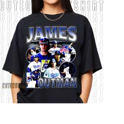 Vintage 90s Graphic Style James Outman T-Shirt, James Outman Shirt, Vintage Oversized Sport Tee, Retro American Baseball