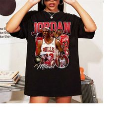 Vintage 90s Basketball Bootleg Style T-Shirt | Michael Jordan Graphic Tee | Retro Basketball Shirt | Unisex Oversized Wa