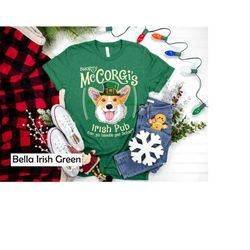 Corgi St. Patrick's Day T-shirt Shorty McCorgi Shirt, Corgi Dog Shirt, Dog Mom Dog Dad Shirt, Disneyland Trip Gift, Matc